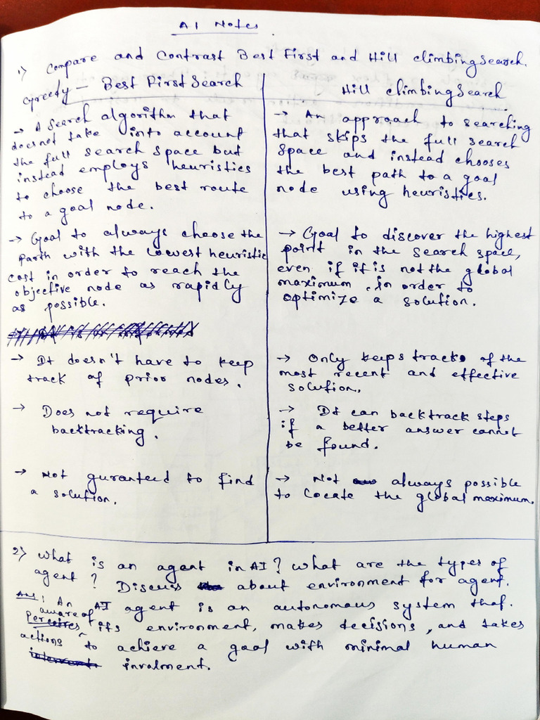 Artificial Intelligence Notes | PDF