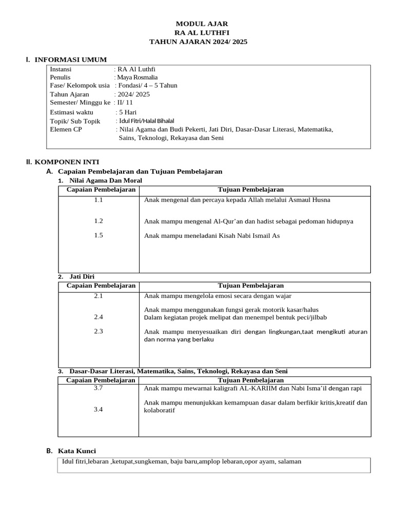 Modul Ajar Dan RPP | PDF