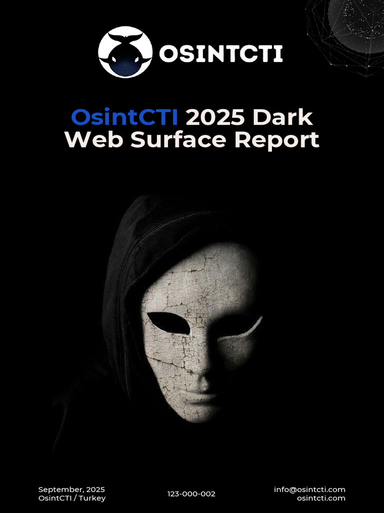 OsintCTI 2025 Dark Web Surface Report PDF Information Technology