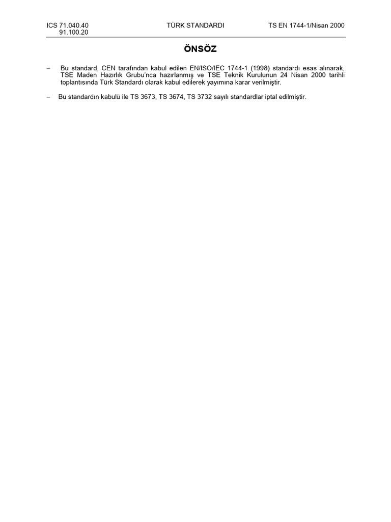 TS en 1744-1 | PDF