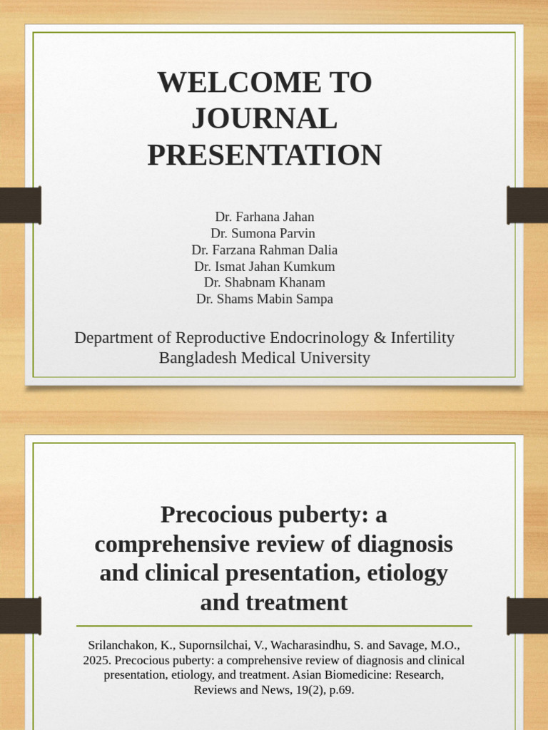 Precocious Puberty: Diagnosis & Treatment Guide | PDF | Puberty ...