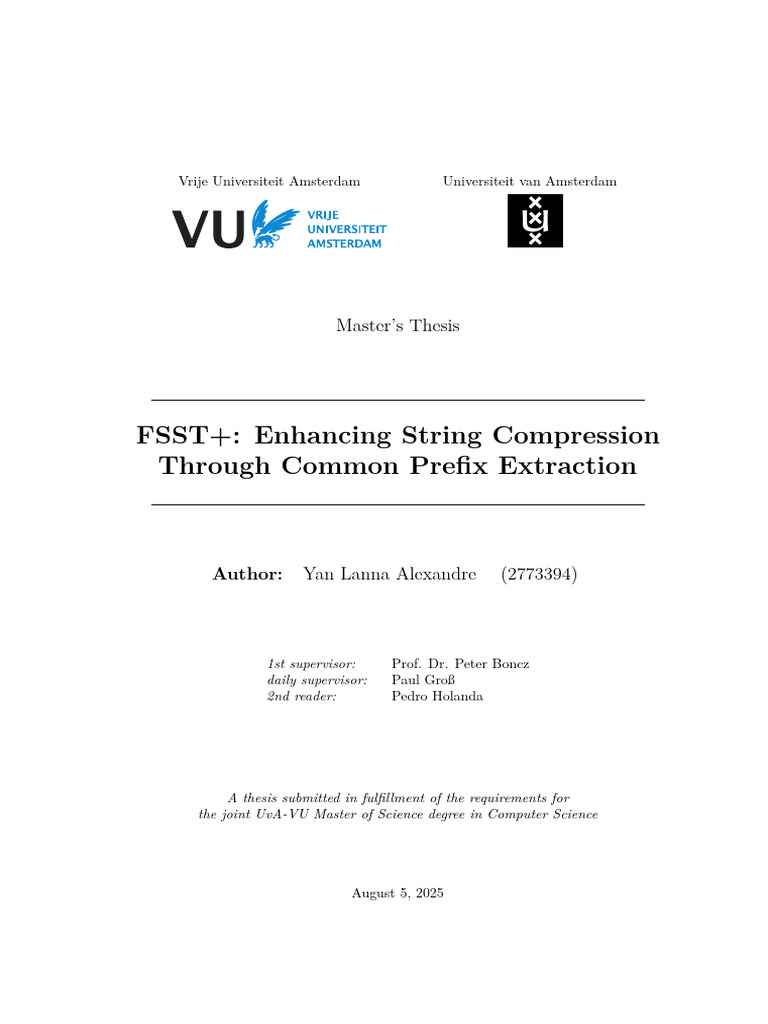 FSST+: Advanced String Compression Techniques | PDF | Data Compression ...