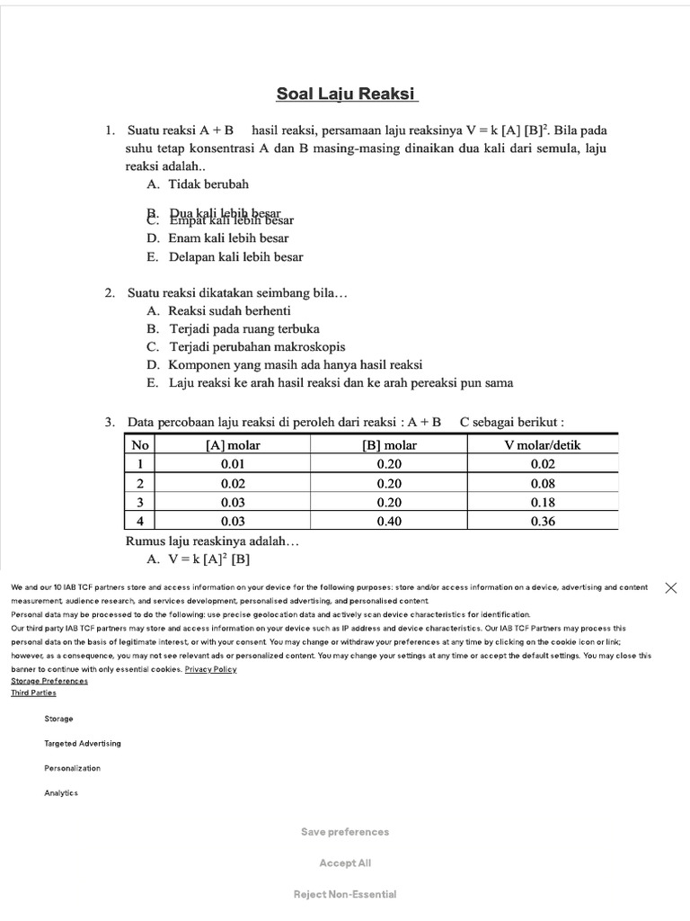 PDF Soal Laju Reaksi New Compress PDF