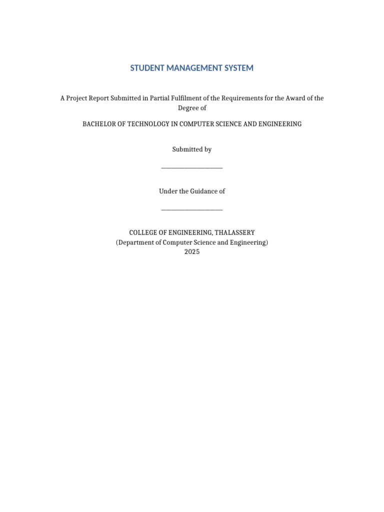 Efficient Student Management System | PDF | Information | Computer Science