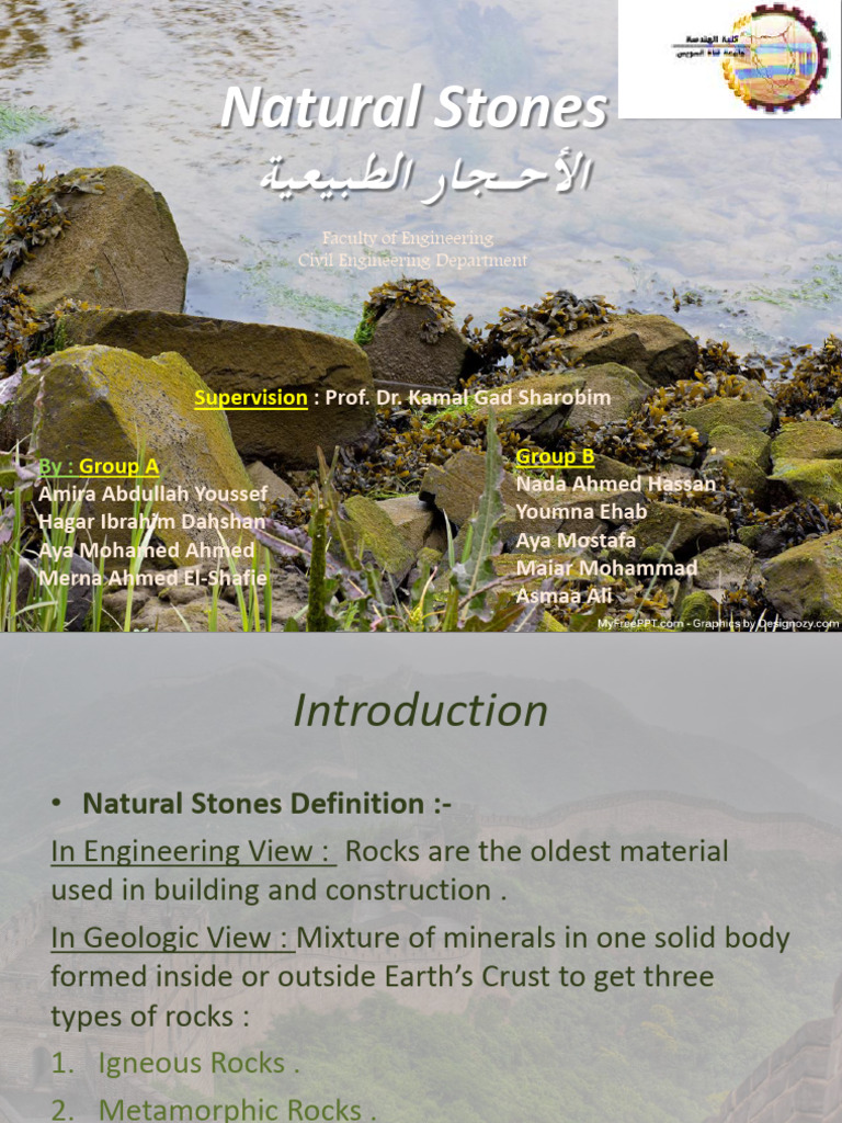 Natural Stones: Types and Applications | PDF | Rock (Geology) | Road ...