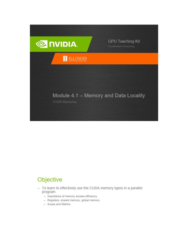 CUDA Memory Types in Parallel Programming | PDF | Operating System ...