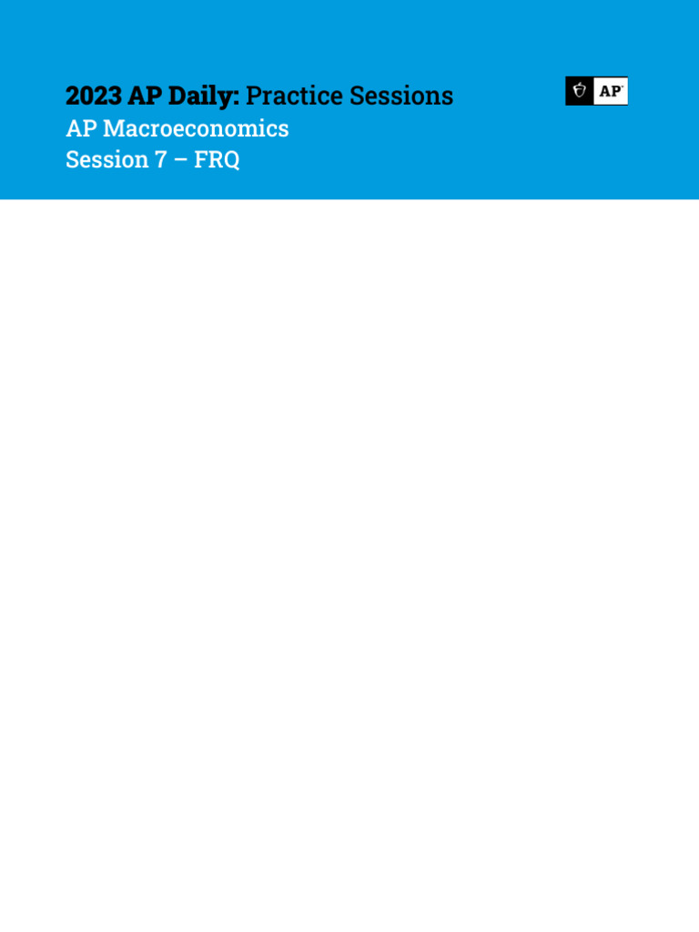 AP Macroeconomics FRQ Practice 2023 | PDF | Exchange Rate | United ...