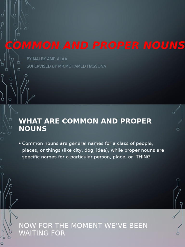 Common vs. Proper Nouns Explained | PDF