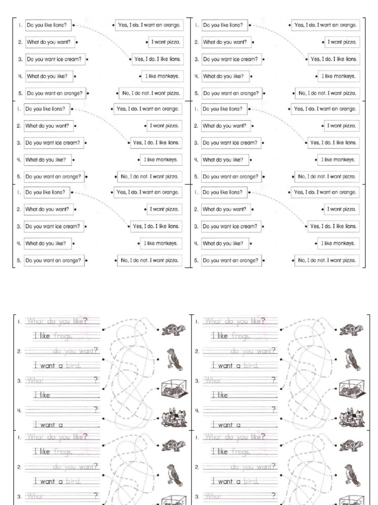 Let's Go 1: Exercise (Unit 8 - Let's Build) (What Do You Want) | PDF