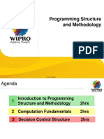 Programming Structure and Methodology: © 2011 Wipro LTD