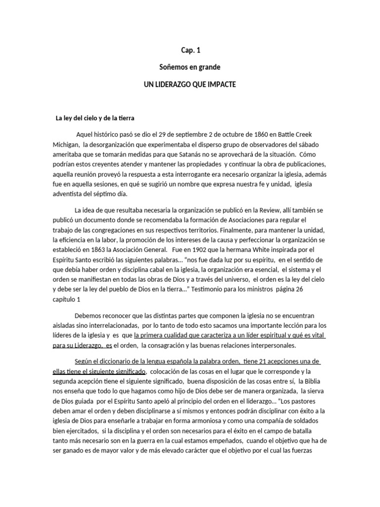 Liderazgo y Organización en la Iglesia | PDF | Comunicación | Iglesia ...