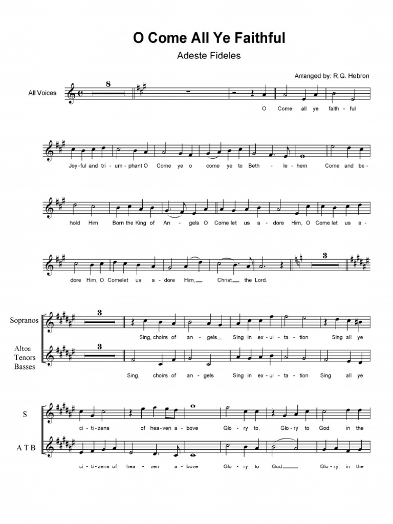 O Come All Ye Faithful Renato Hebron PDF
