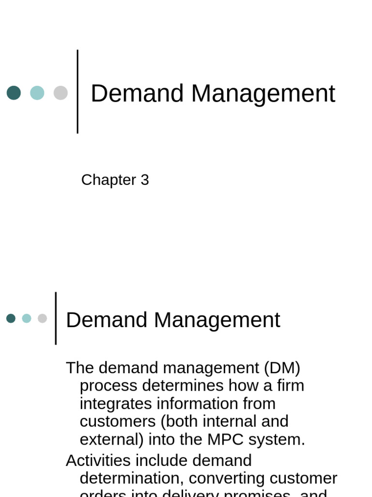Demand Management in MPC Systems | PDF | Supply Chain | Inventory