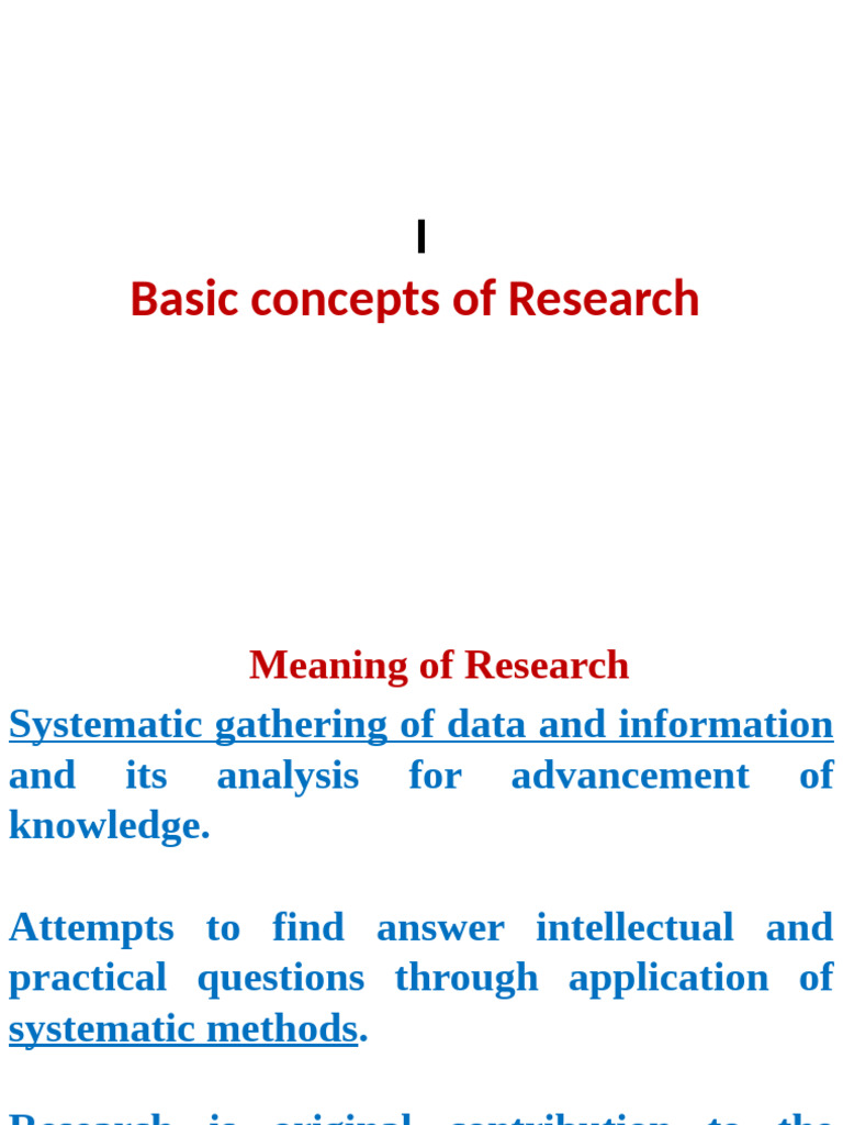 Understanding Research Concepts and Objectives | PDF | Methodology ...