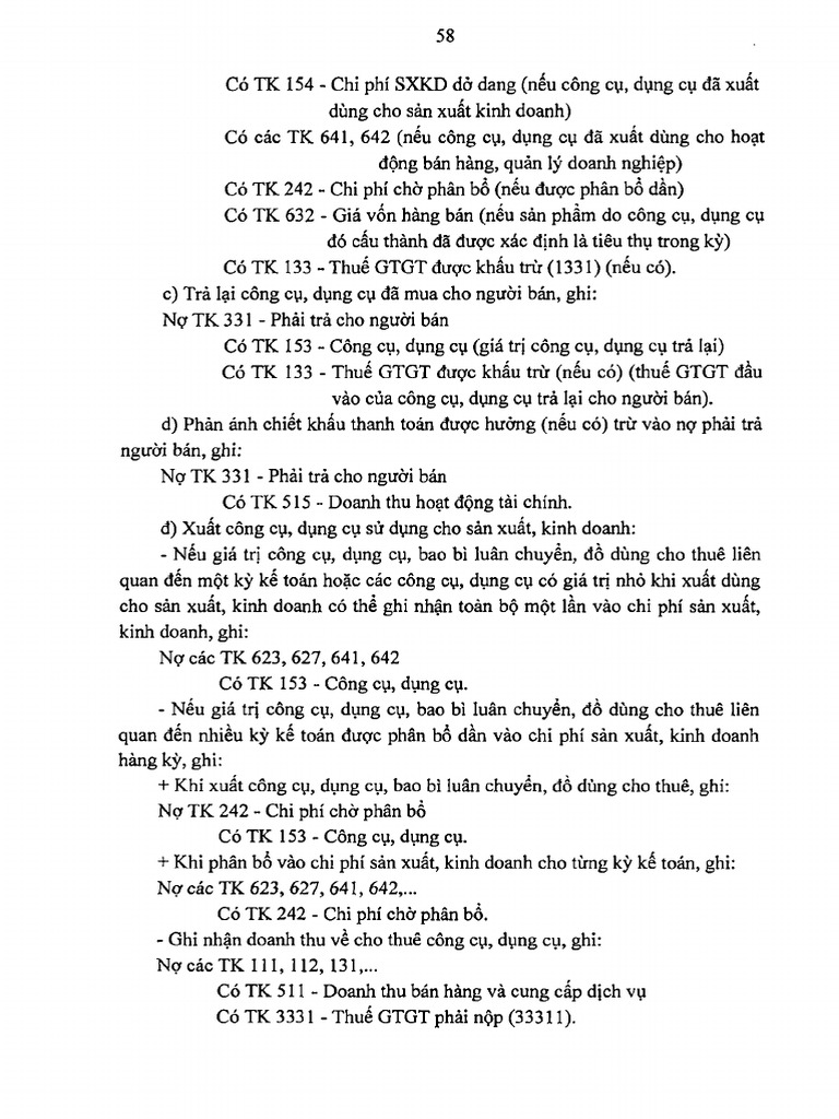 Circular 99-TT-BTC - Huong Dan Che Do Ke Toan Doanh Nghiep (157-312) | PDF
