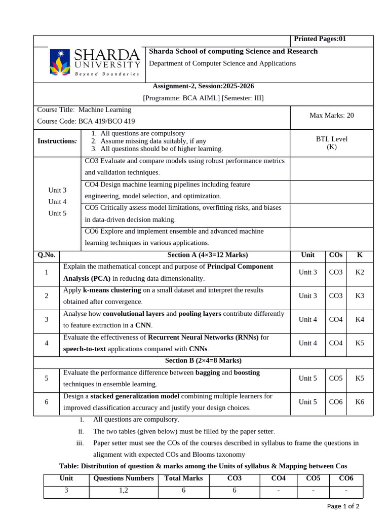 Assign 2 | PDF | Principal Component Analysis | Machine Learning