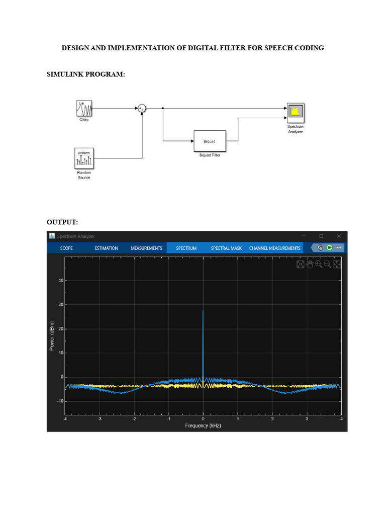 Design and Implementation of Digital Filter for Speech Coding | PDF