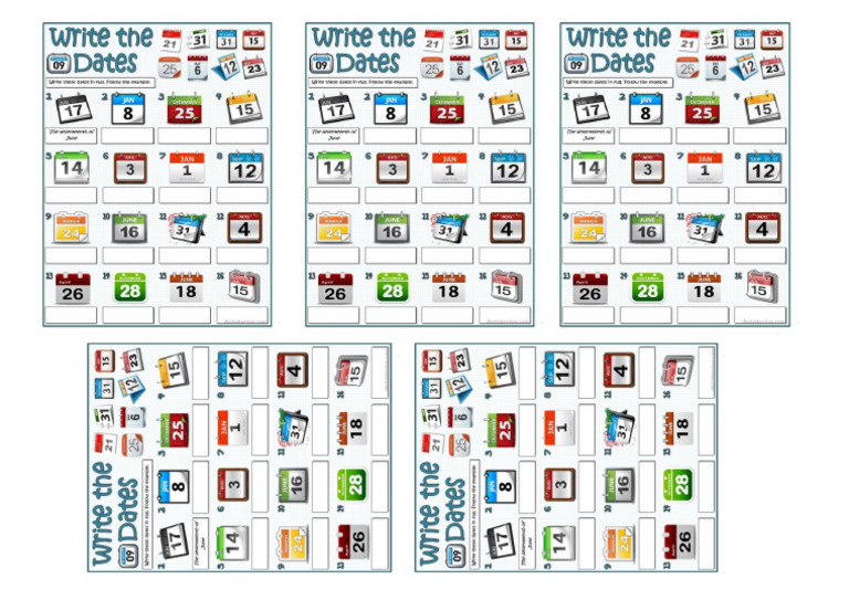 Dates - Activities | PDF