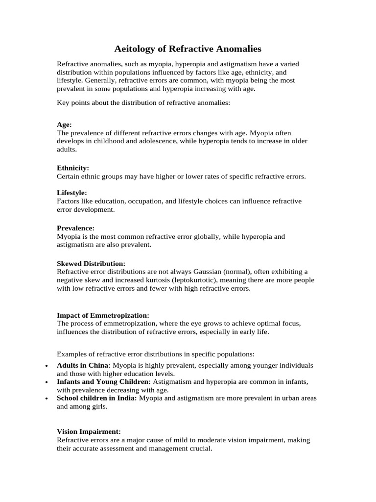 Vis.ops I | PDF | Myopia | Human Eye