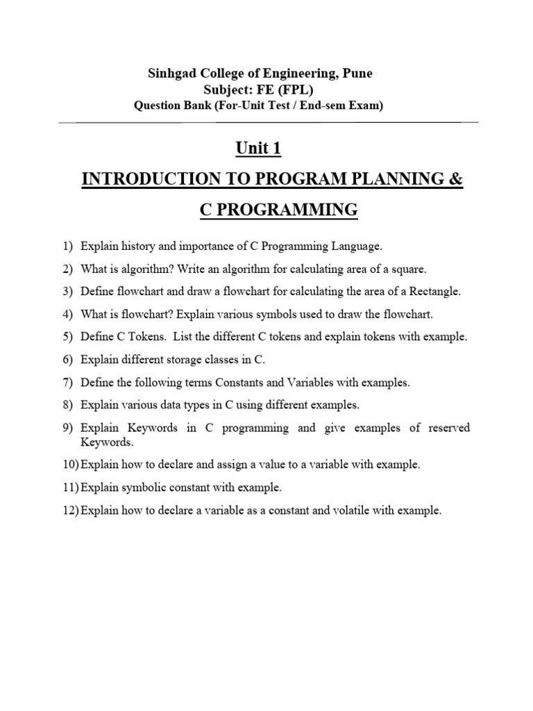 FPL Q Bank Unit 1 - 2 | PDF