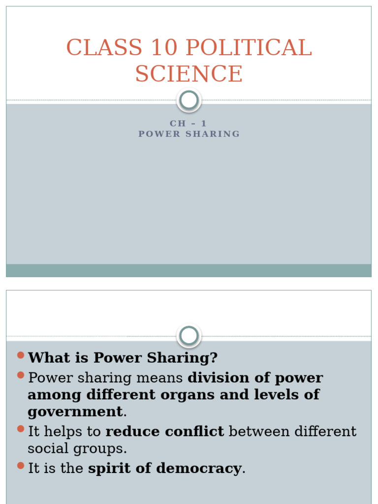 Understanding Power Sharing in Politics | PDF