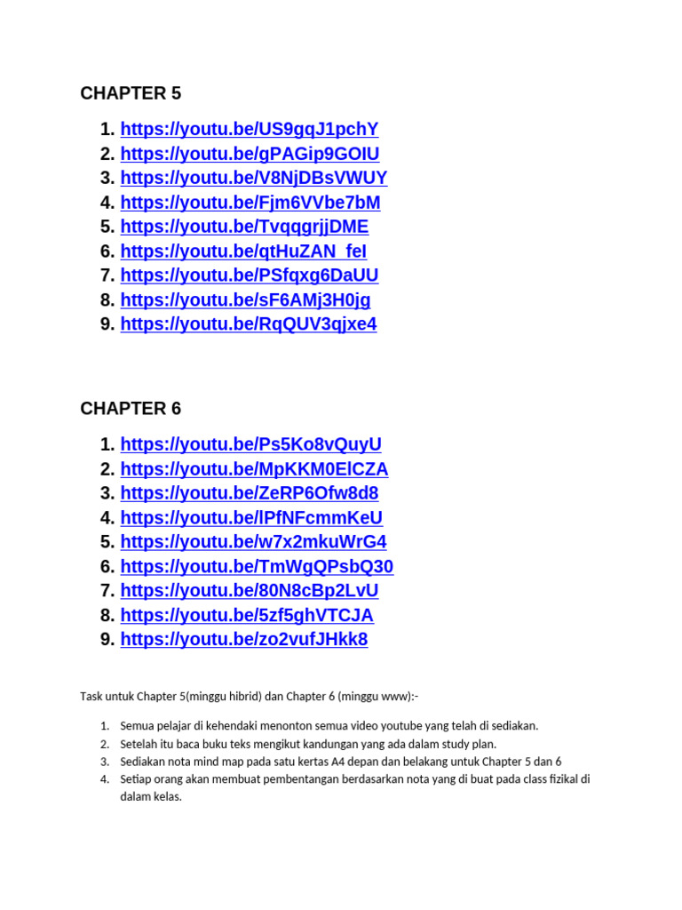 Chapter 5 and Chapter 6 Task | PDF