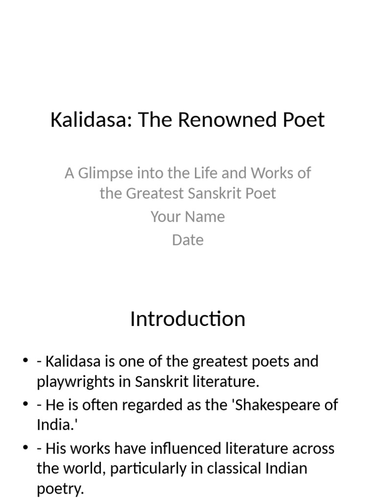 Kalidasa: Master of Sanskrit Poetry | PDF | Poetry | Sanskrit Literature