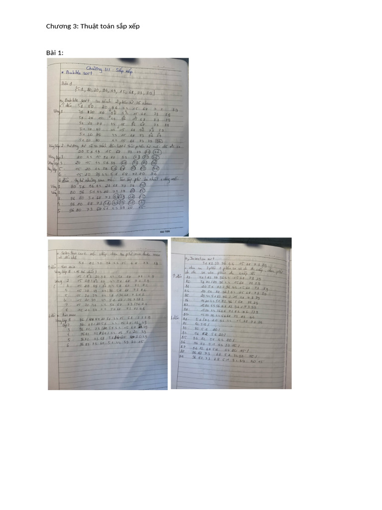 Nguyễn Thành An BT Chương 3 | PDF
