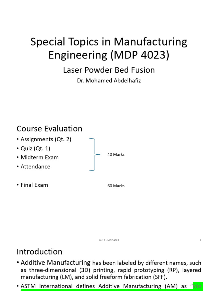Additive Manufacturing Techniques Overview | PDF | 3 D Printing | Extrusion