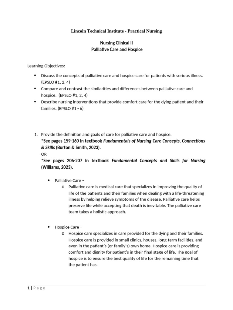 Palliative vs. Hospice Care in Nursing | PDF | Palliative Care | Hospice