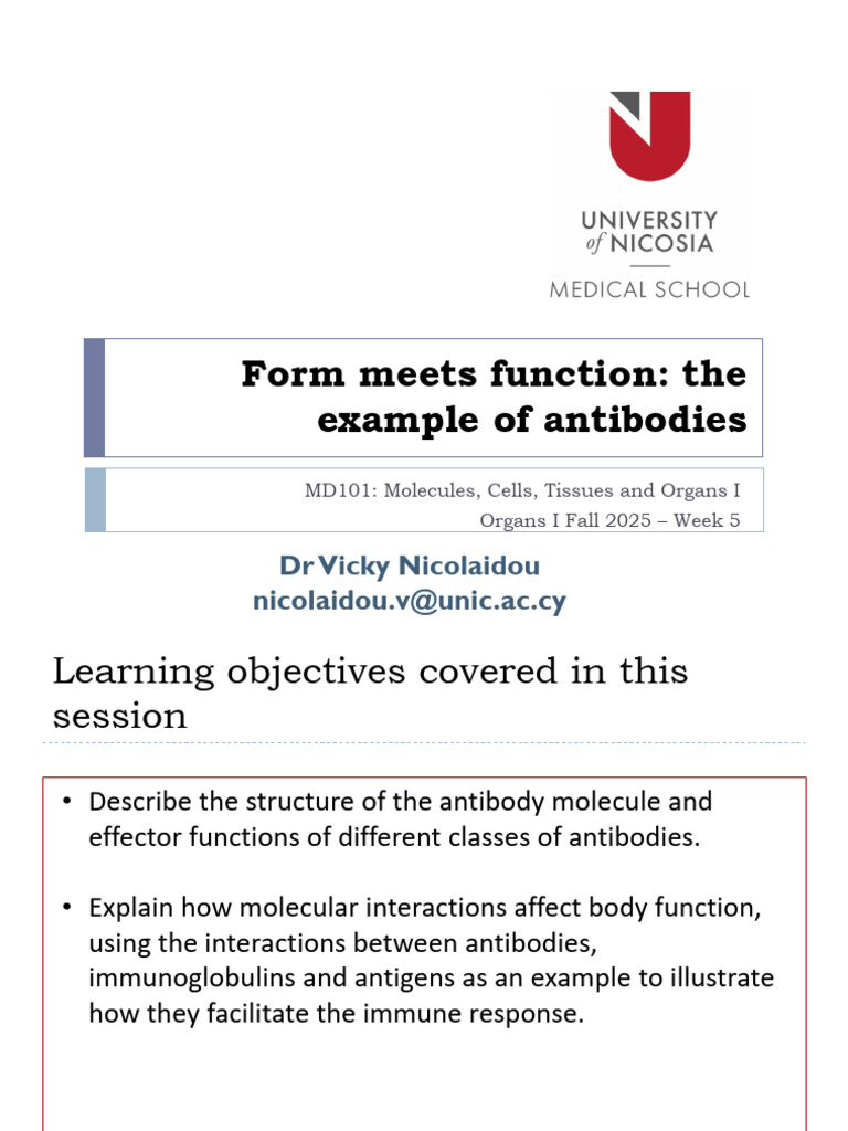 MD-101 Week 5 Form Meets Function The Example of Antibodies | PDF ...