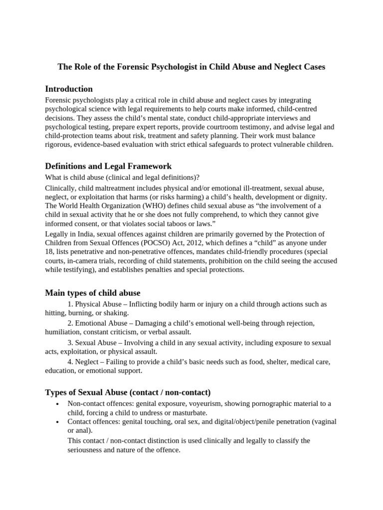Document (1) Copy | PDF | Child Abuse | Psychological Trauma