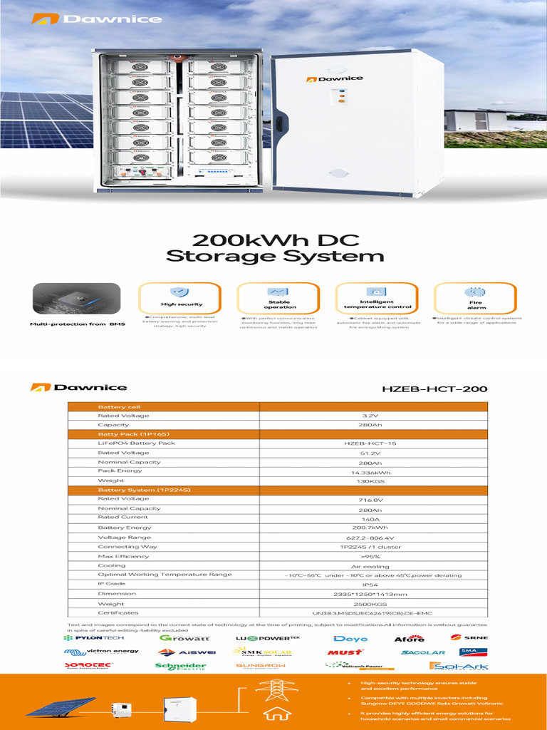 200kWh High-Security Energy Storage System | PDF