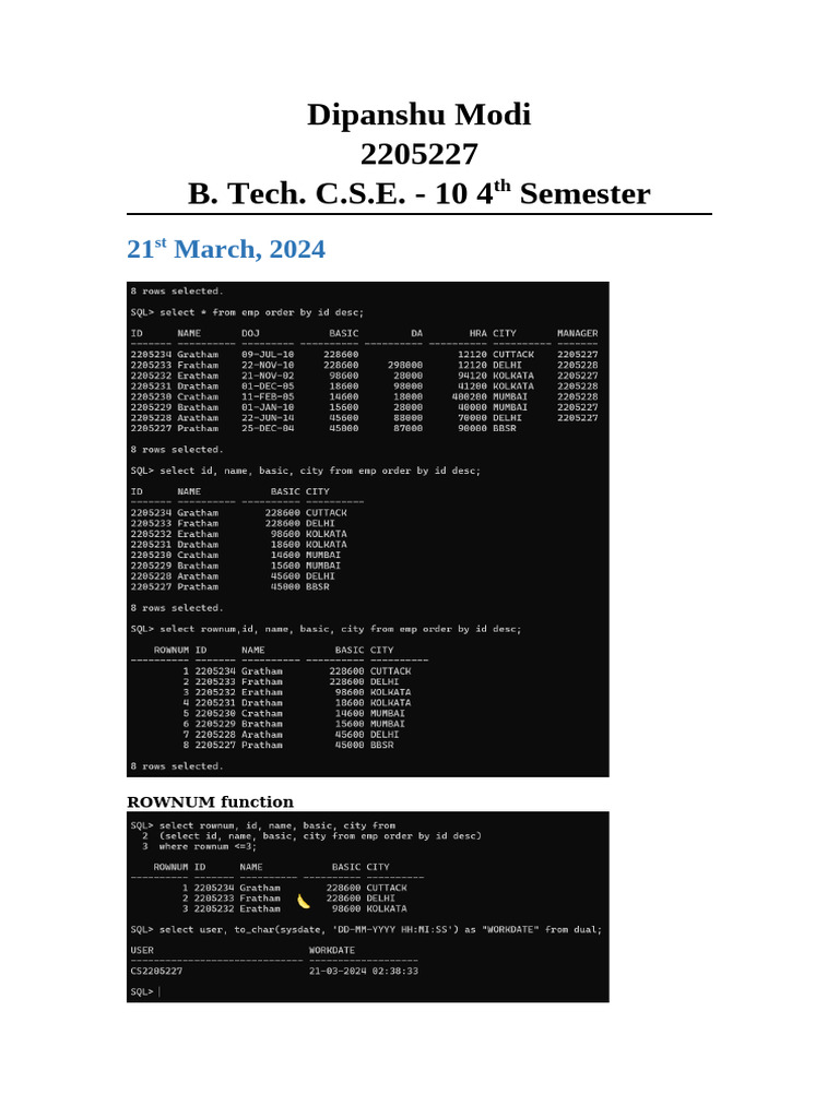 DBMSLAB9 | PDF