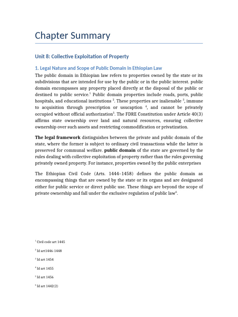 Ethiopian Public Domain and Expropriation Law | PDF | Eminent Domain ...