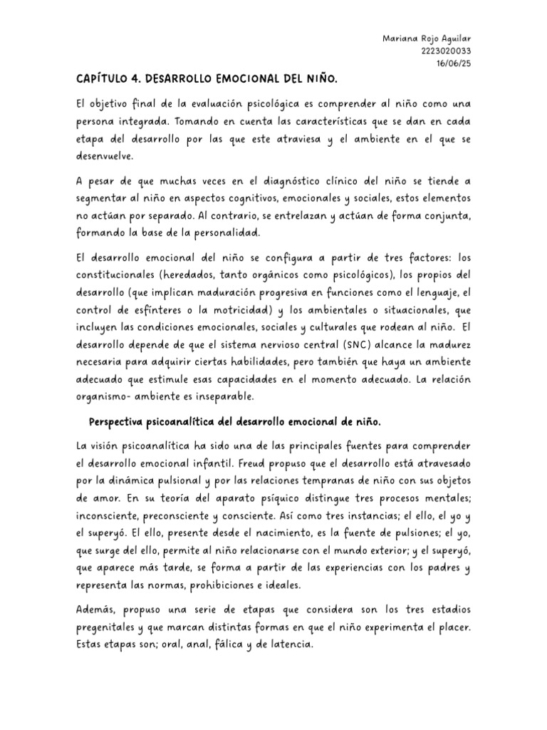 Desarrollo emocional infantil: claves y teorías | PDF | Las emociones ...