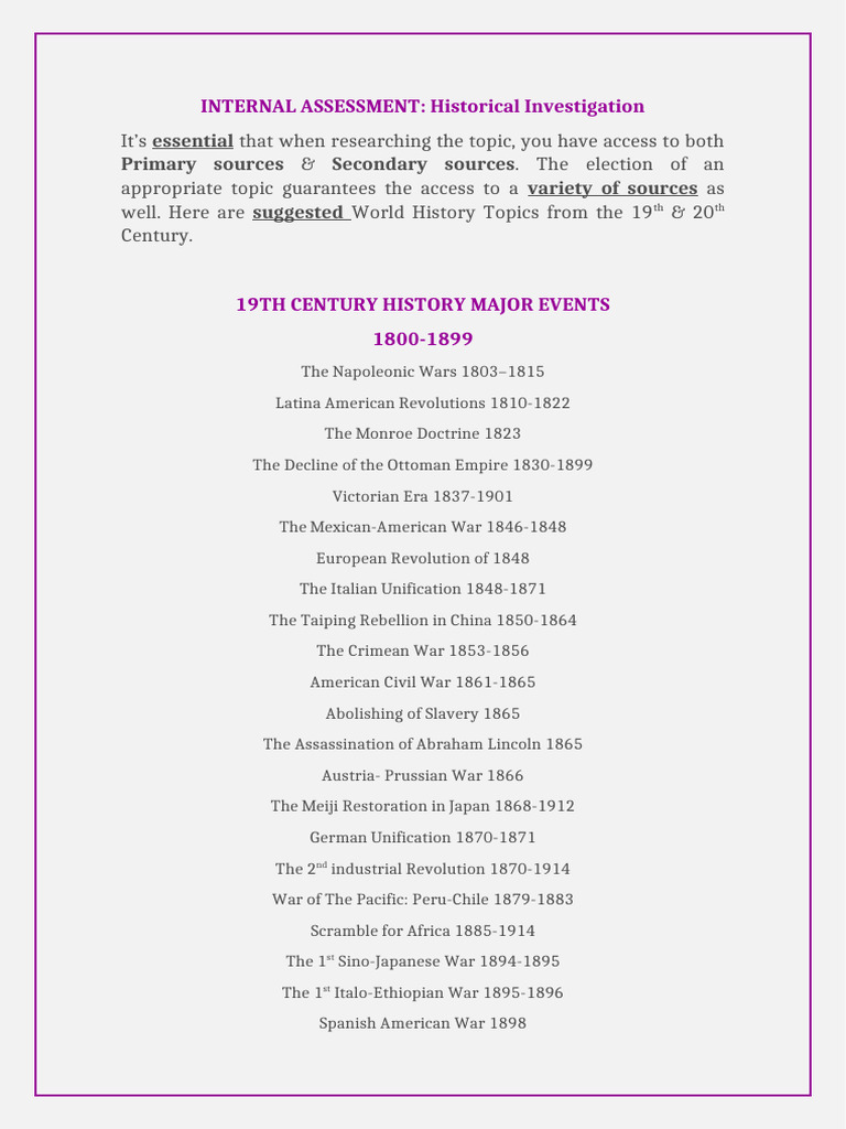 19th & 20th Century History Topics | PDF | World War II | Cold War