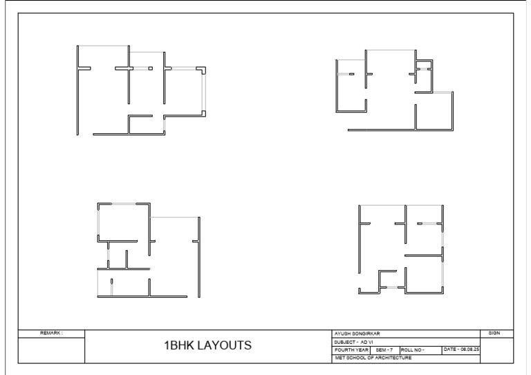 1bhk Plans | PDF