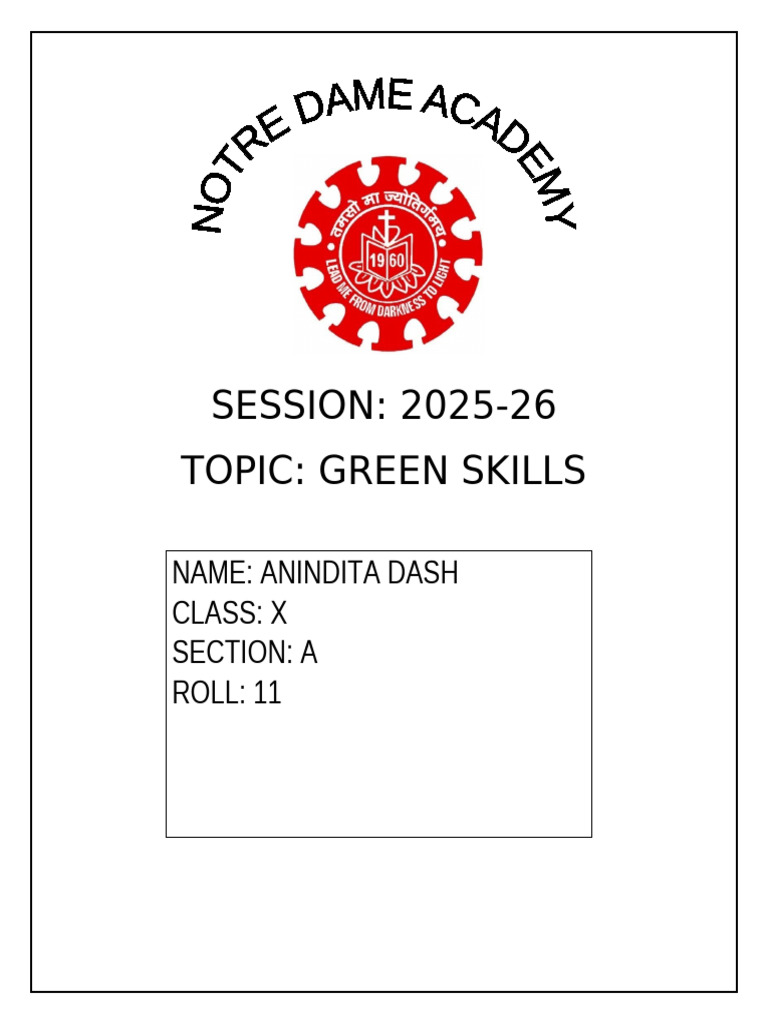 Green Skills for Sustainable Development | PDF