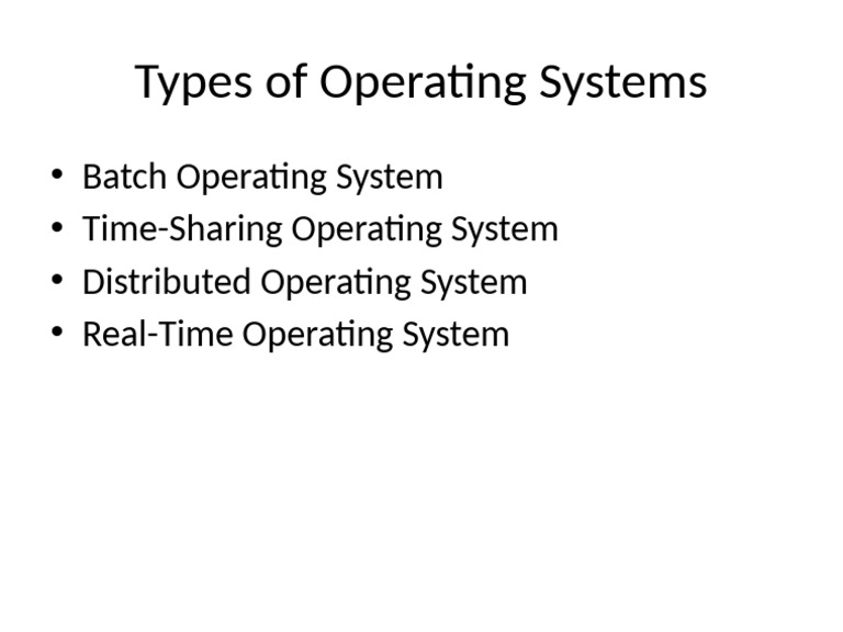 Operating System Types | PDF