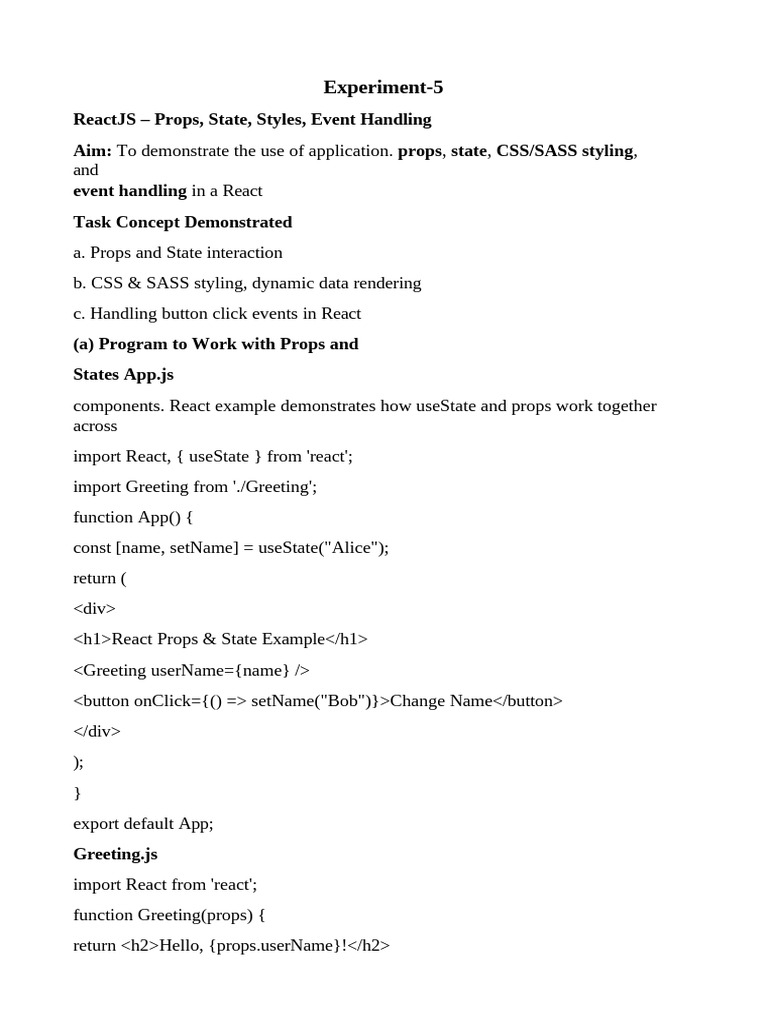 ReactWeek 5 | PDF | Computer Programming | Software Engineering