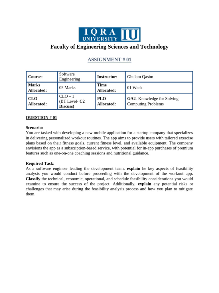 Assignment No 1 | PDF