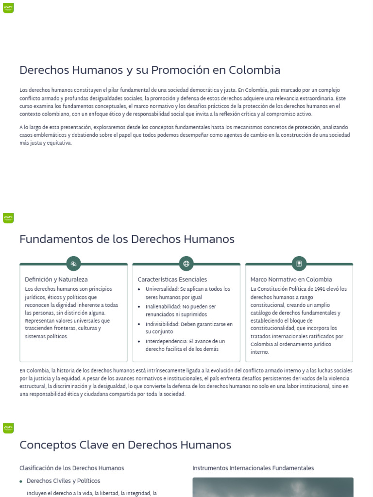 Promoción de Derechos Humanos en Colombia | PDF | Derechos humanos ...