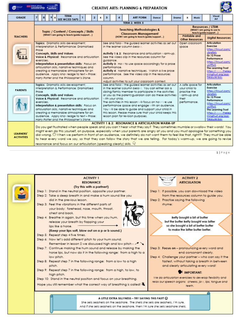 Dramatic Skills for Prose Performance | PDF | Narrative | Learning