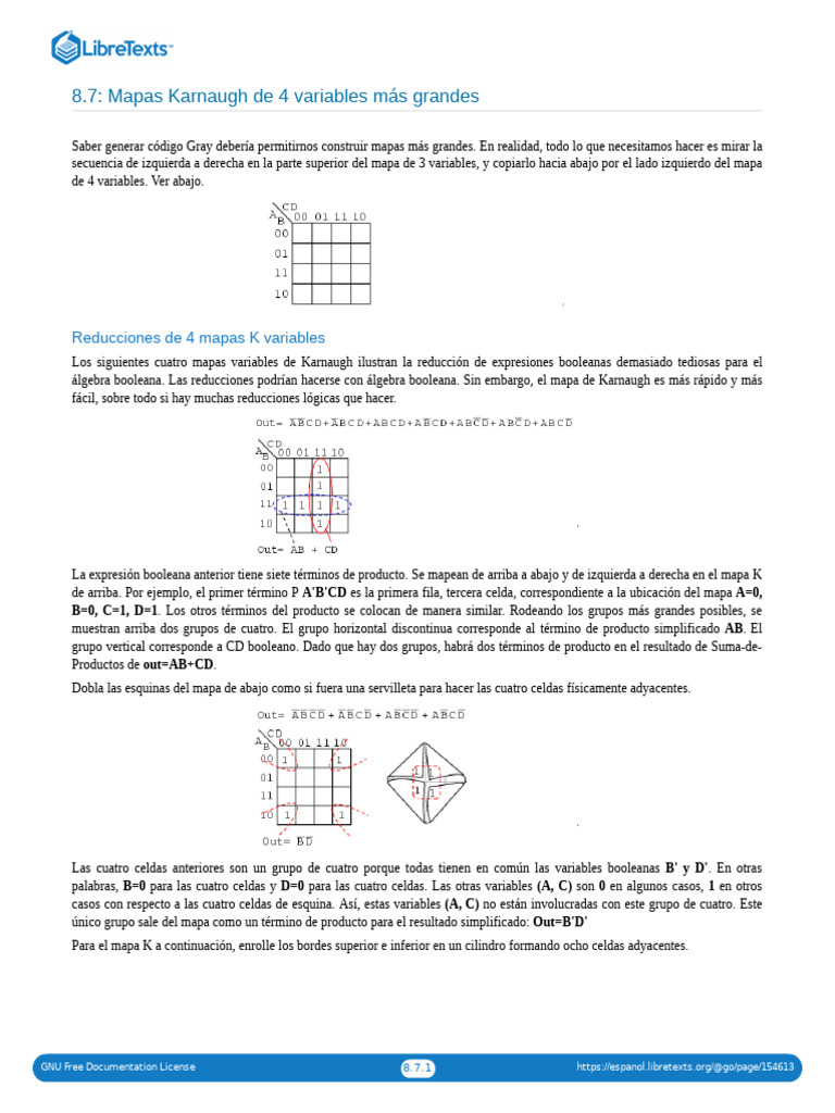 Mapas Karnaugh de 4 Variables Explicados | PDF | Matemáticas