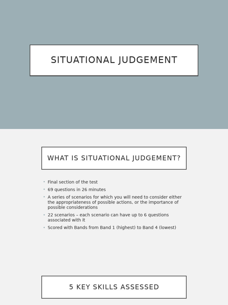 Situational Judgement Test Overview | PDF | Medical Ethics