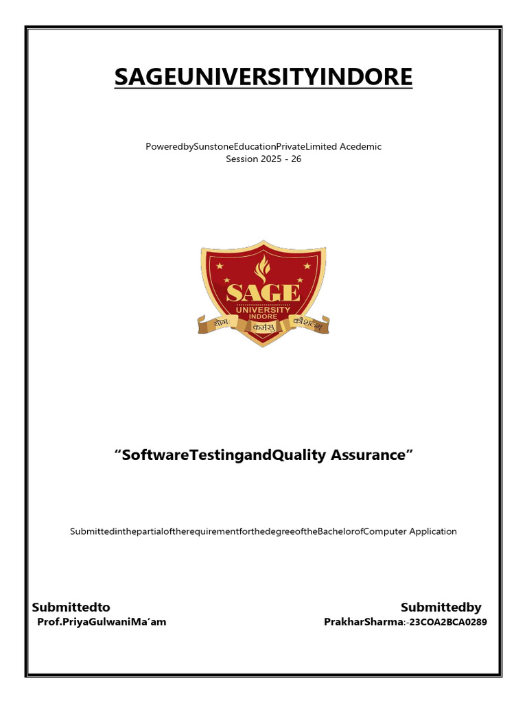 Software Testing and Quality Assurance | PDF | Computer Engineering ...