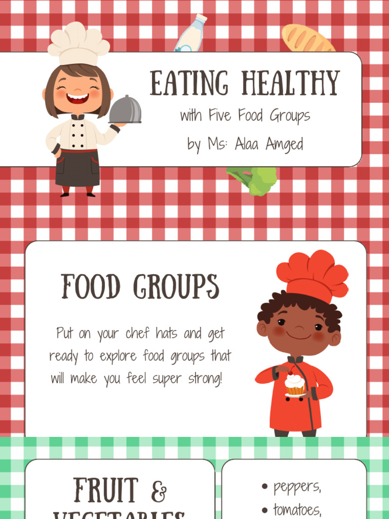 Food Groups Education Presentation in Colourful Illustrative Style ...