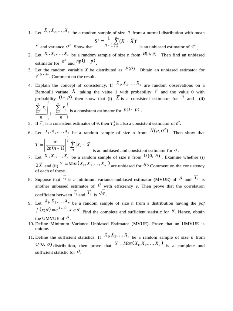 0dad2a43a19d63bbd03cdc1bd23fcc6f | PDF | Estimator | Bias Of An Estimator