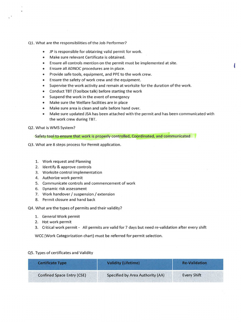 Job Performers Interview | PDF